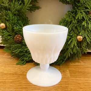 Vintage Milk Glass Goblet
